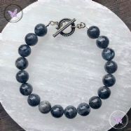 Larvikite Healing Bracelet With Silver Toggle Clasp